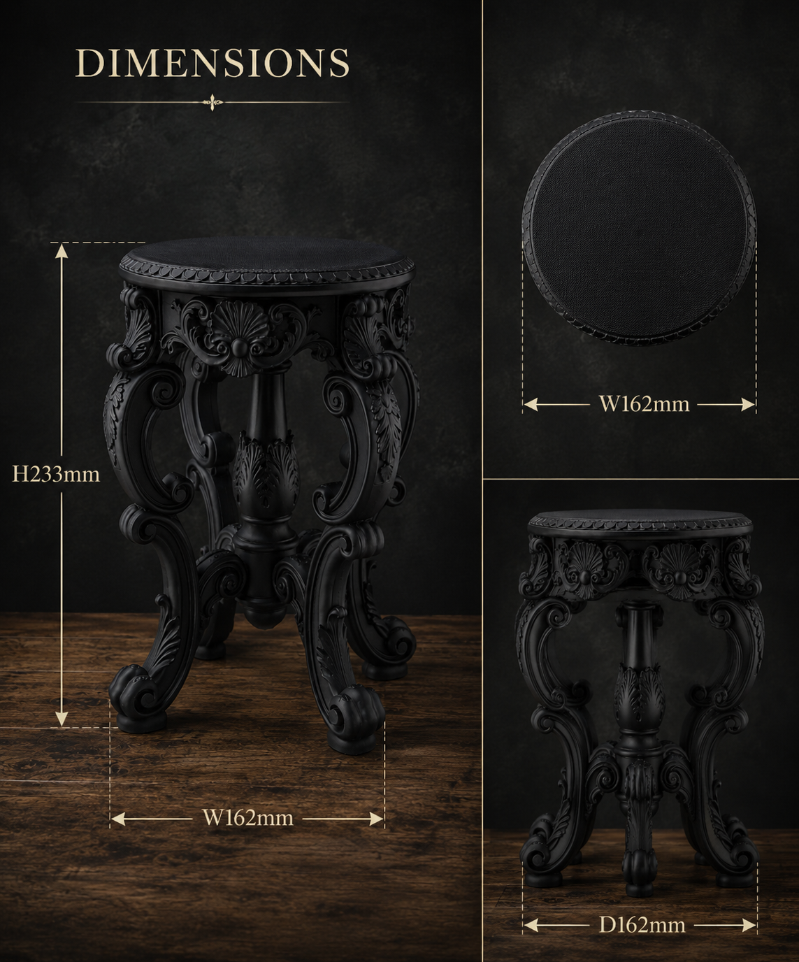 The Ebony Garden — Floor Plant Stand by Gremlin Relics