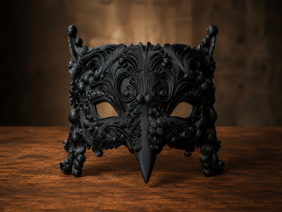 The Ebony Flight — Bird Masquerade Mask by Gremlin Relics