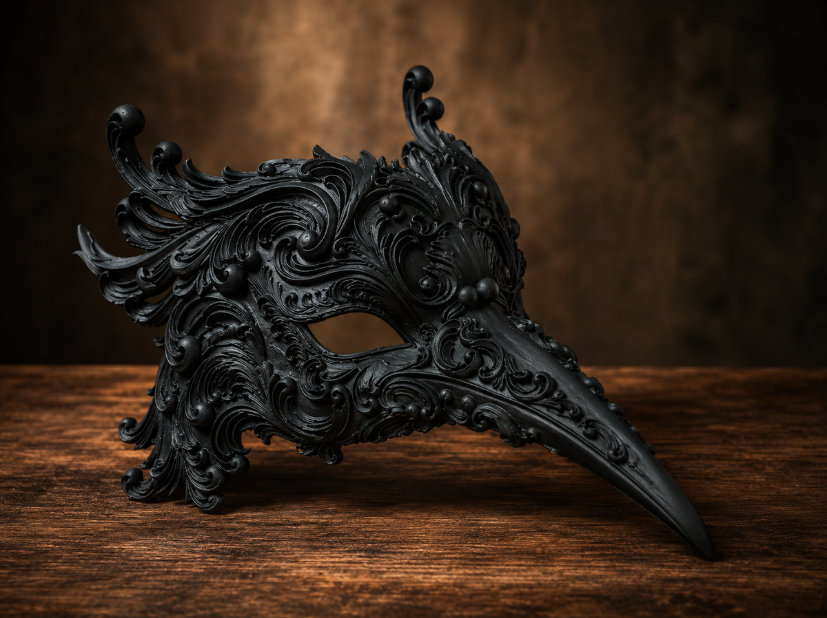 The Ebony Flight — Bird Masquerade Mask by Gremlin Relics