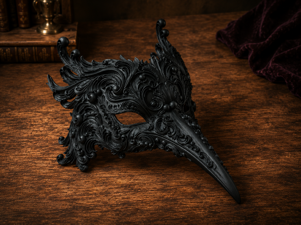 The Ebony Flight — Bird Masquerade Mask by Gremlin Relics