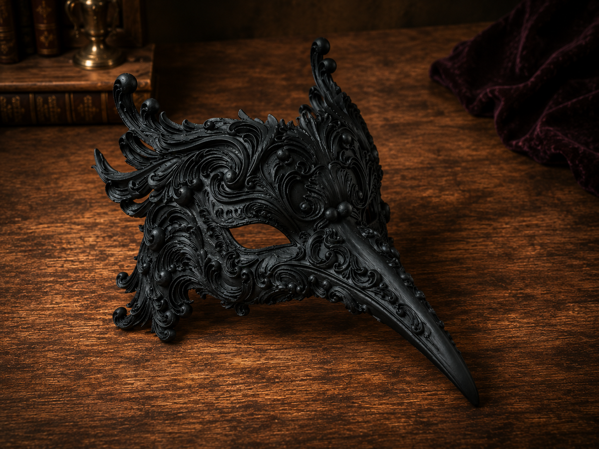 The Ebony Flight — Bird Masquerade Mask by Gremlin Relics