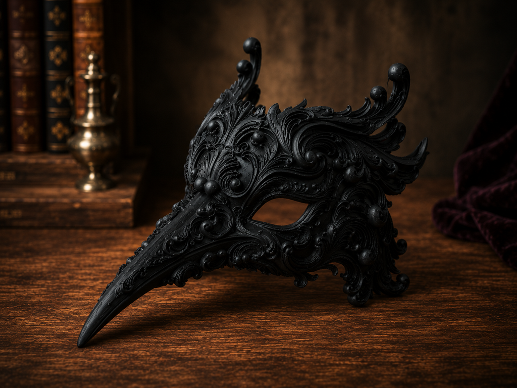 The Ebony Flight — Bird Masquerade Mask by Gremlin Relics