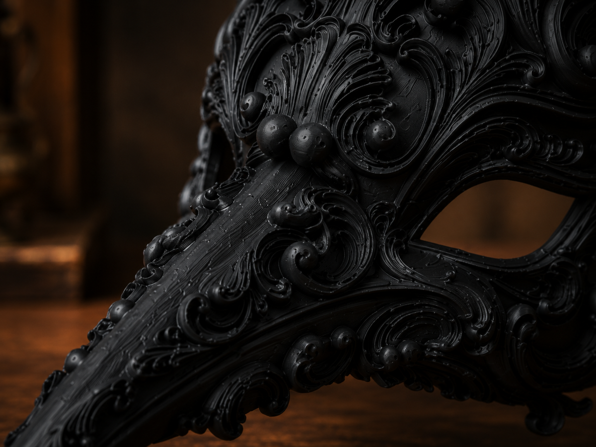 The Ebony Flight — Bird Masquerade Mask by Gremlin Relics