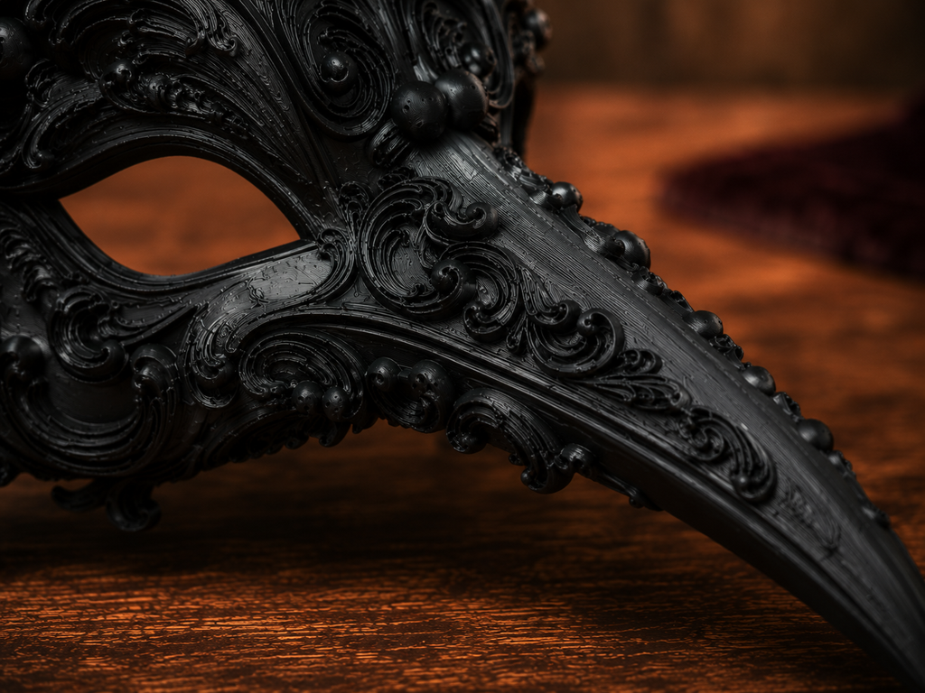 The Ebony Flight — Bird Masquerade Mask by Gremlin Relics