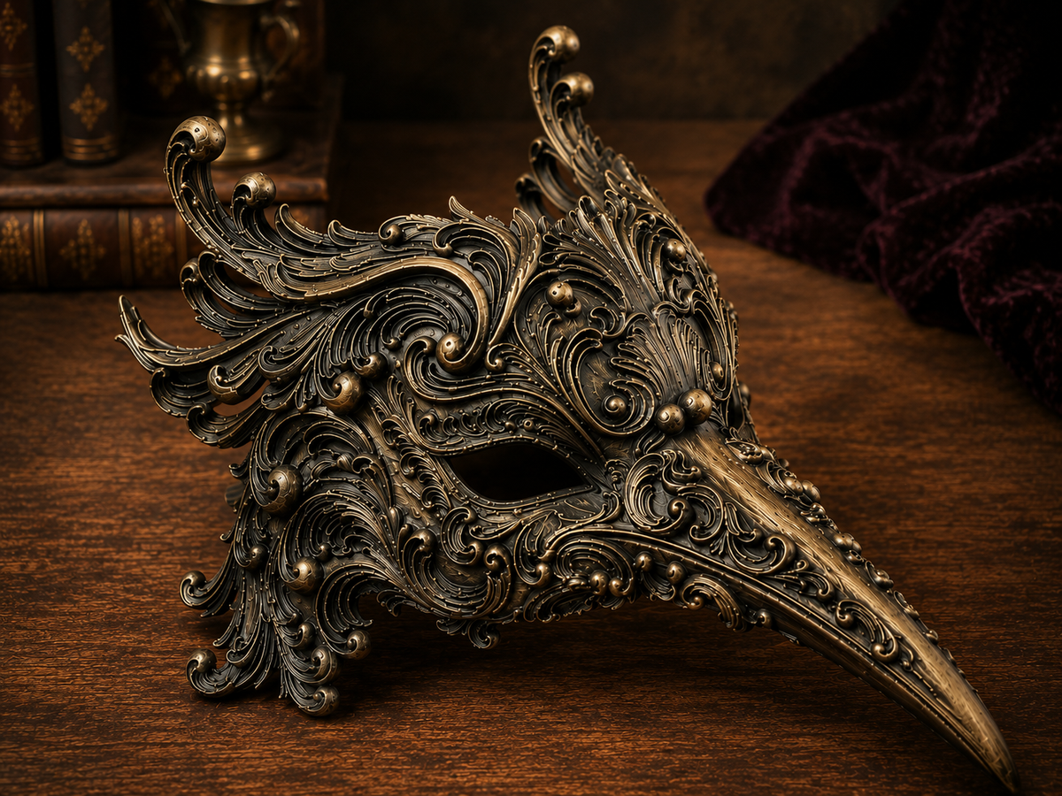 The Ebony Flight — Bird Masquerade Mask by Gremlin Relics