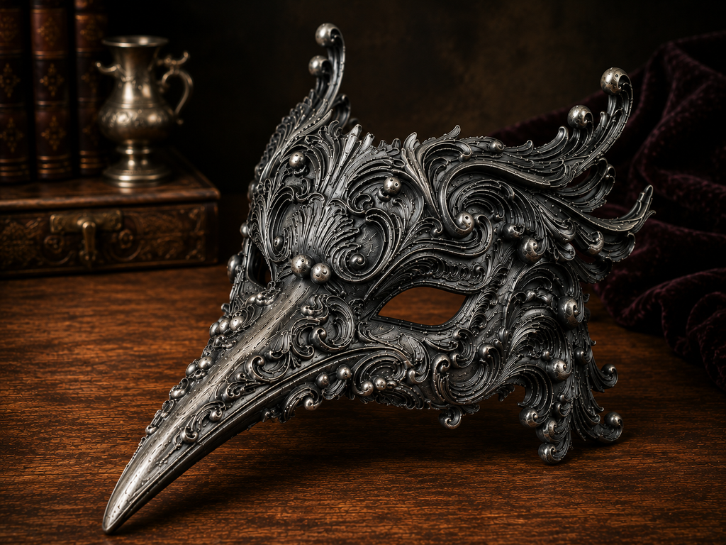 The Ebony Flight — Bird Masquerade Mask by Gremlin Relics