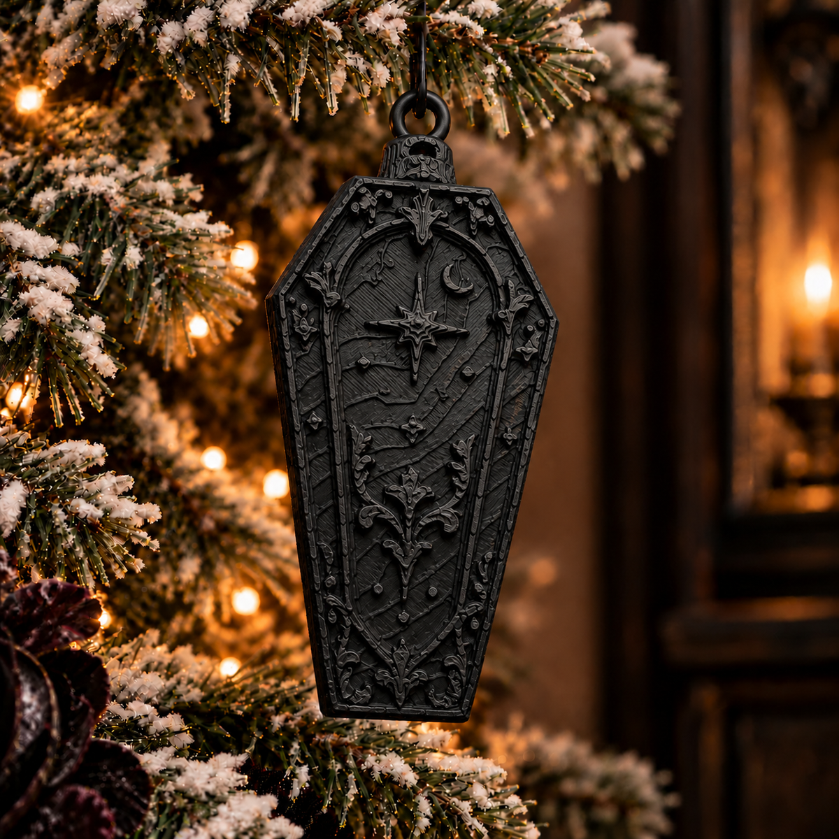 The Casket Bauble - Gothic Coffin Christmas Ornament, Victorian Tree Decoration, Alternative Xmas Decor, Dark Christmas Bauble, Gothic Holiday Gift
