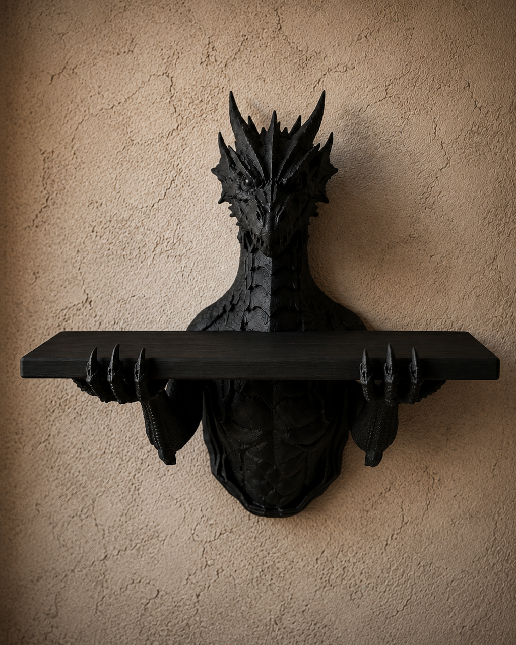 The Grimoire Guardian — Dragon Wall Shelf by Gremlin Relics