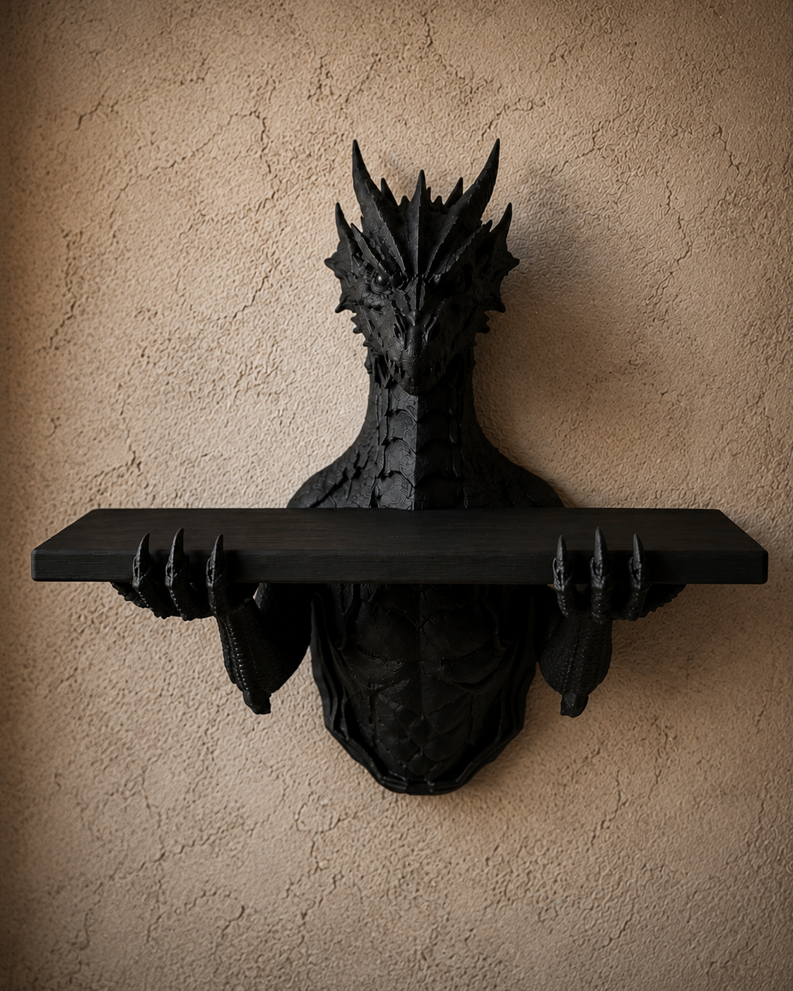The Grimoire Guardian — Dragon Wall Shelf by Gremlin Relics