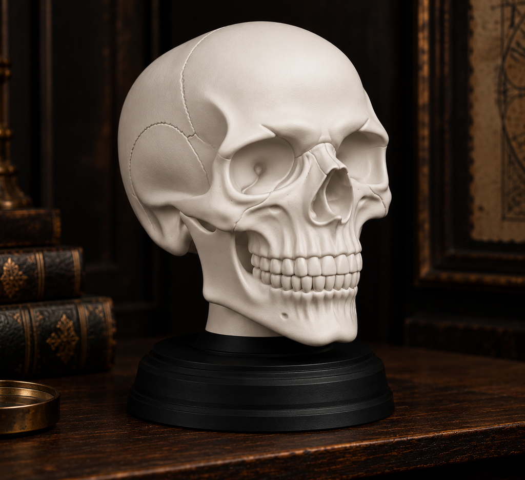 The Anatomist's Study — Skull Bust with Display Stand by Gremlin Relics