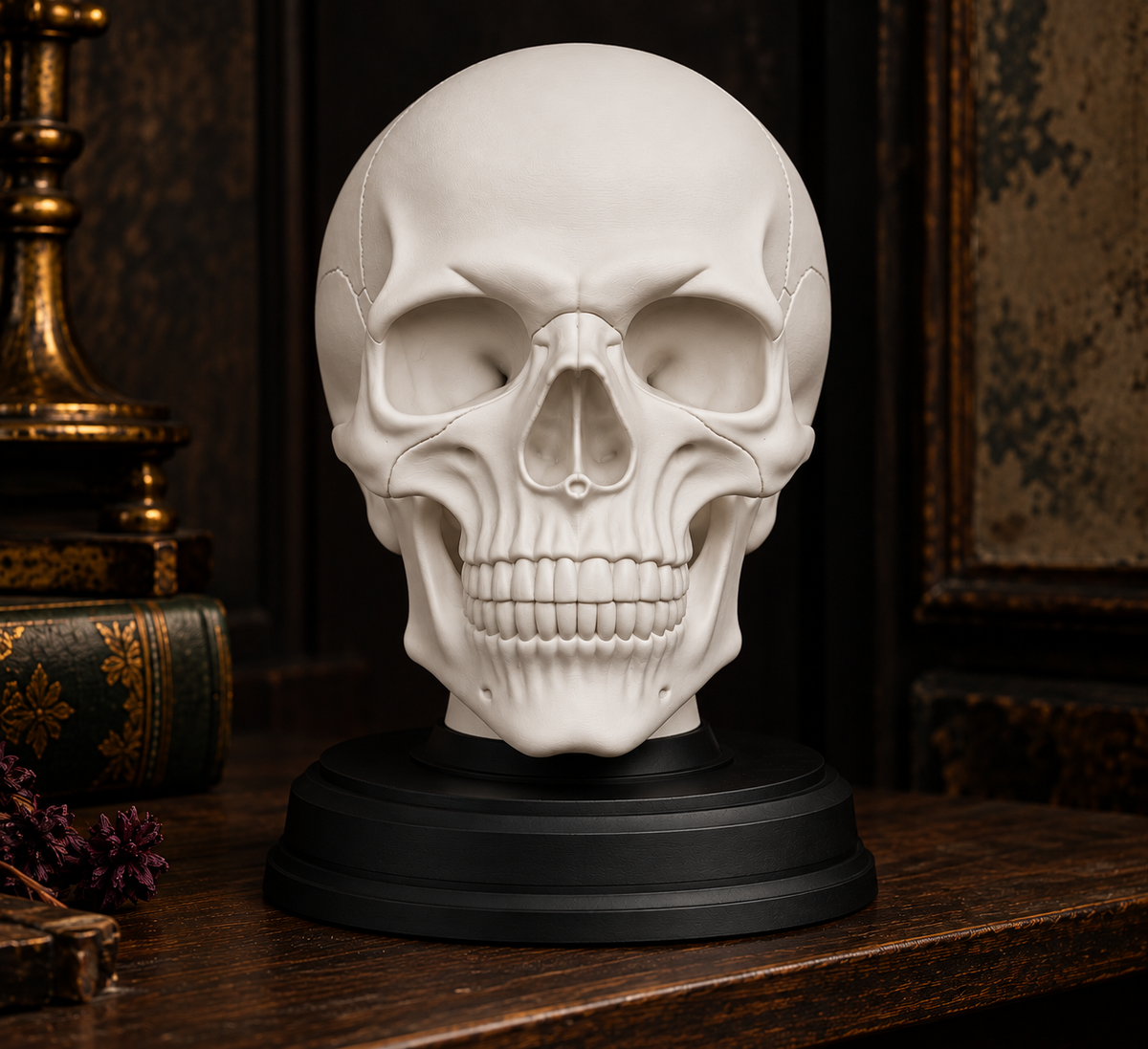 The Anatomist's Study — Skull Bust with Display Stand by Gremlin Relics