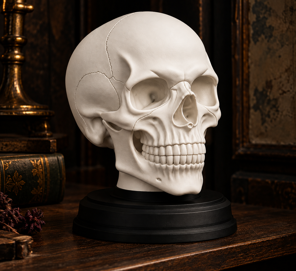 The Anatomist's Study — Skull Bust with Display Stand by Gremlin Relics