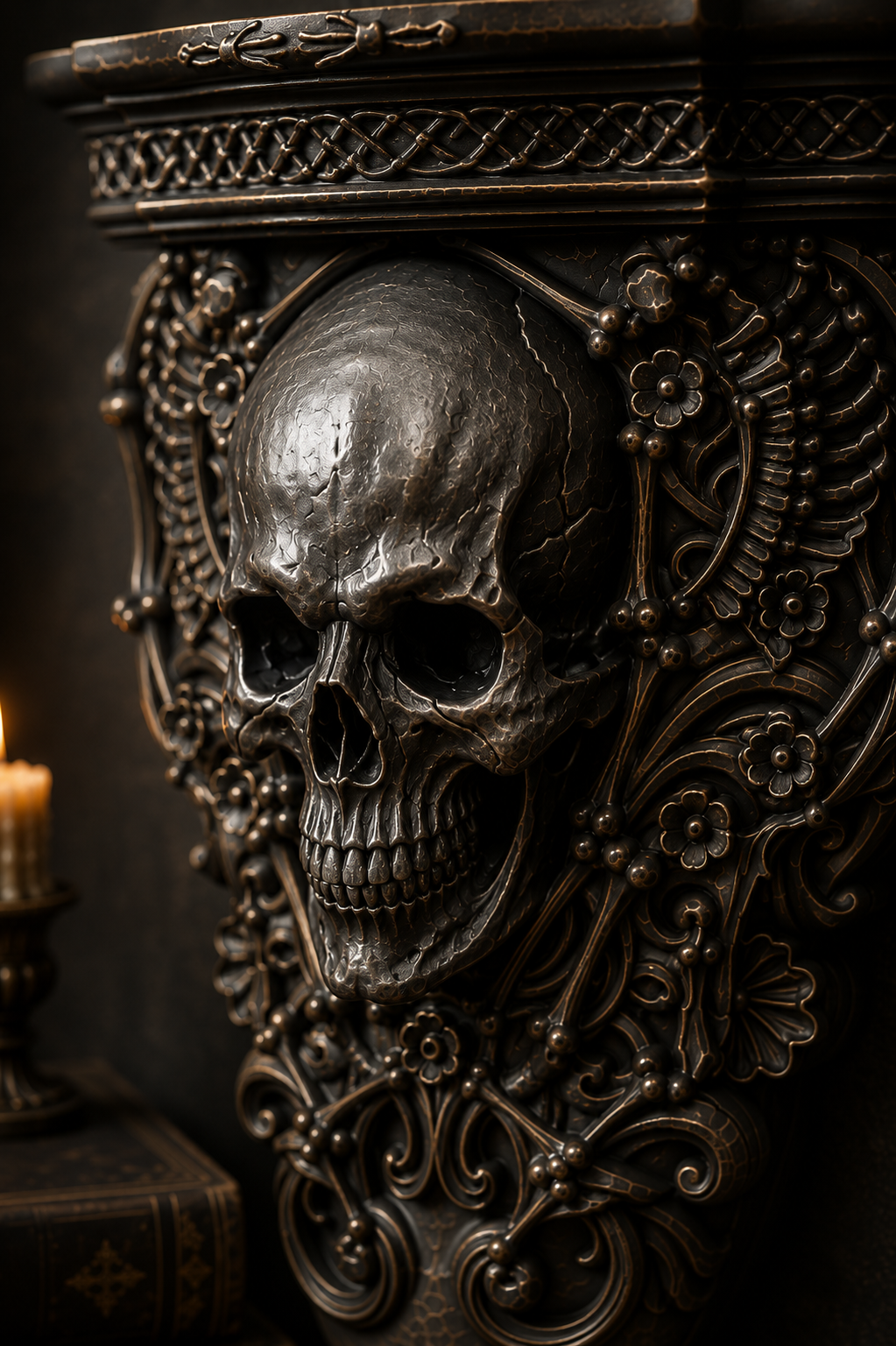 The Bone Chapel — Skull Wall Shelf by Gremlin Relics