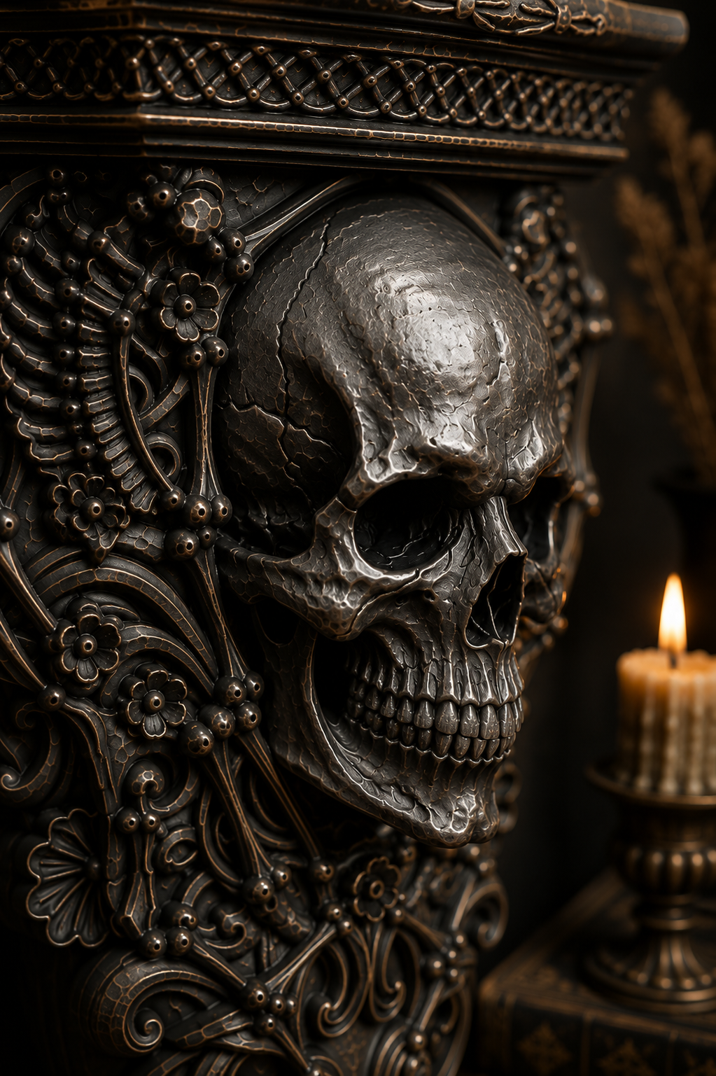 The Bone Chapel — Skull Wall Shelf by Gremlin Relics