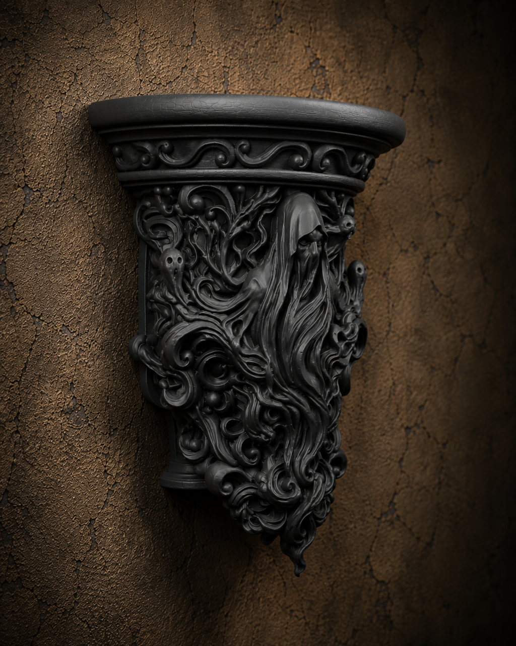The Restless Spirit — Ghost Wall Shelf by Gremlin Relics