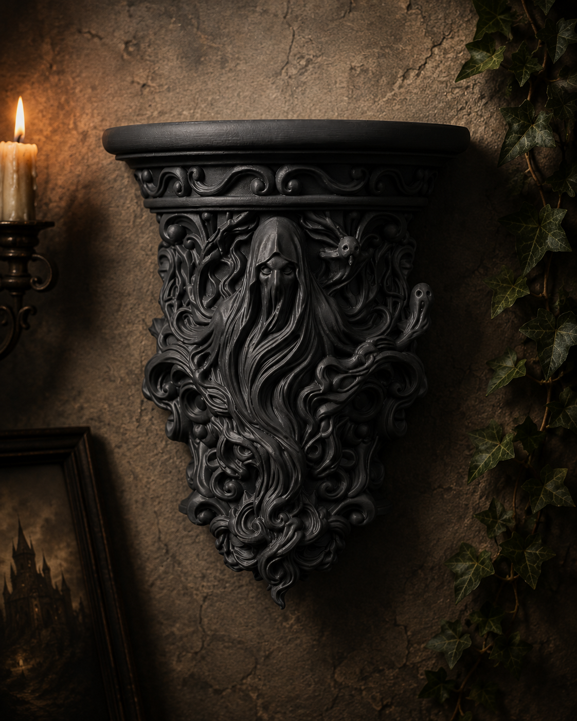 The Restless Spirit — Ghost Wall Shelf by Gremlin Relics
