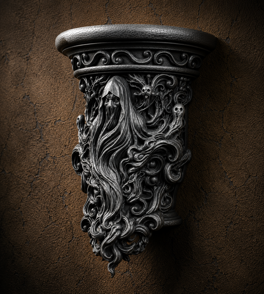 The Restless Spirit — Ghost Wall Shelf by Gremlin Relics