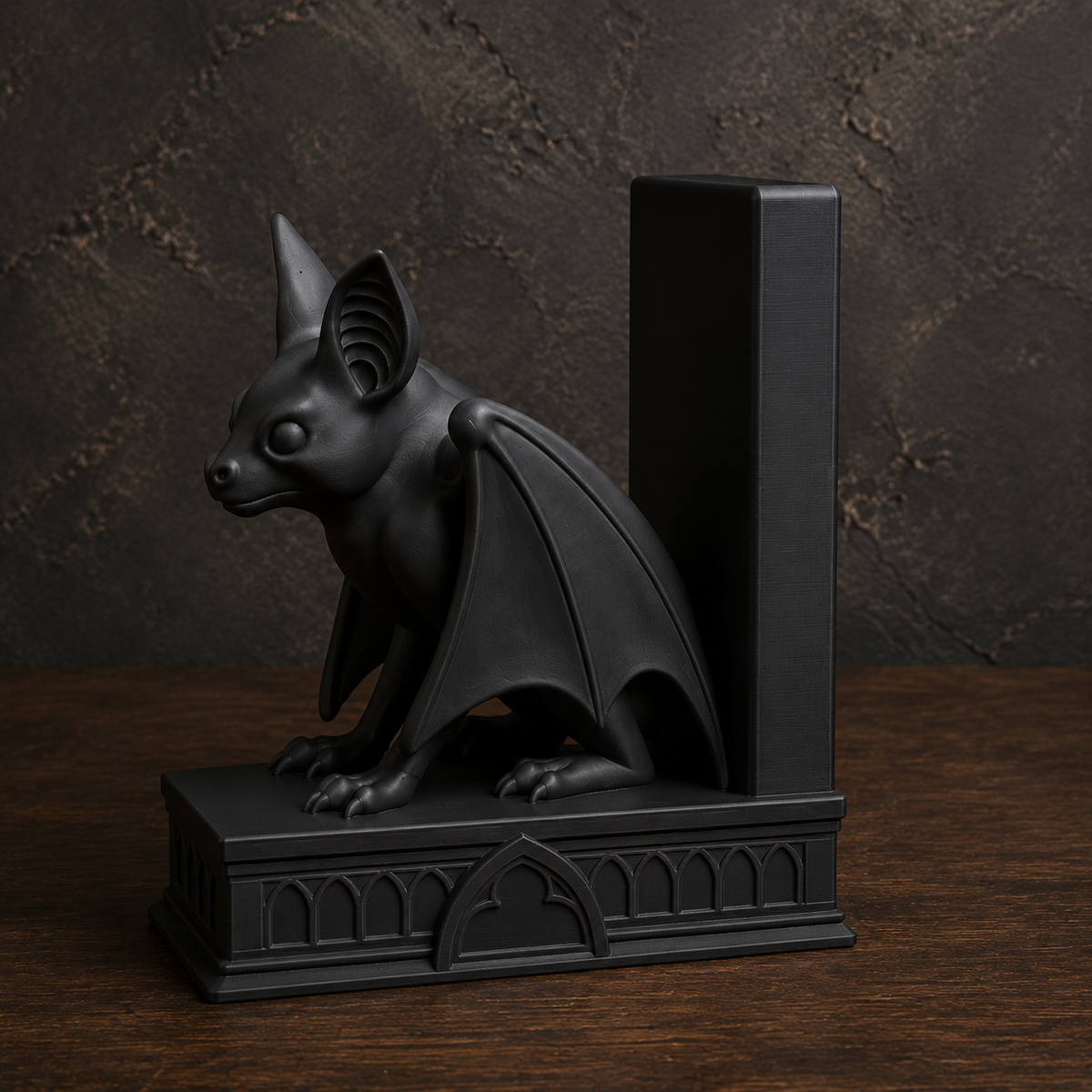 The Belfry Guard — Gothic Bat Bookend by Gremlin Relics
