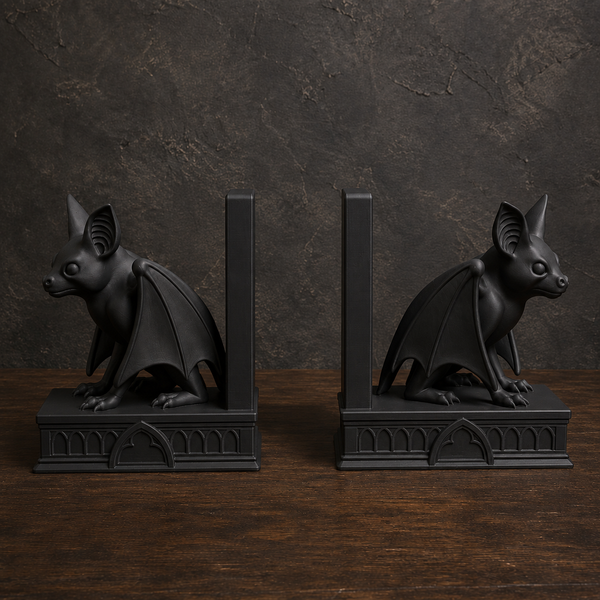 The Belfry Guard — Gothic Bat Bookend by Gremlin Relics