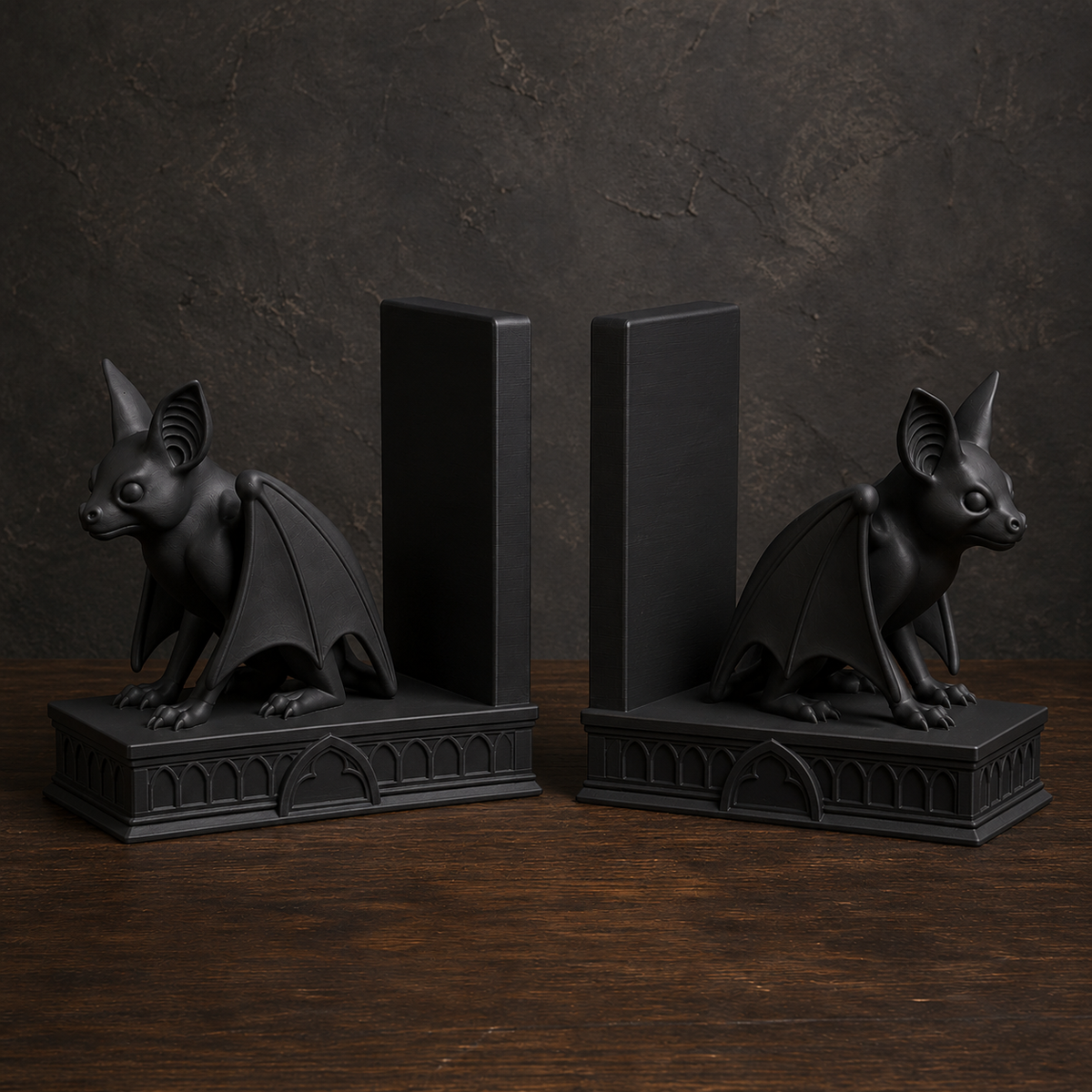 The Belfry Guard — Gothic Bat Bookend by Gremlin Relics