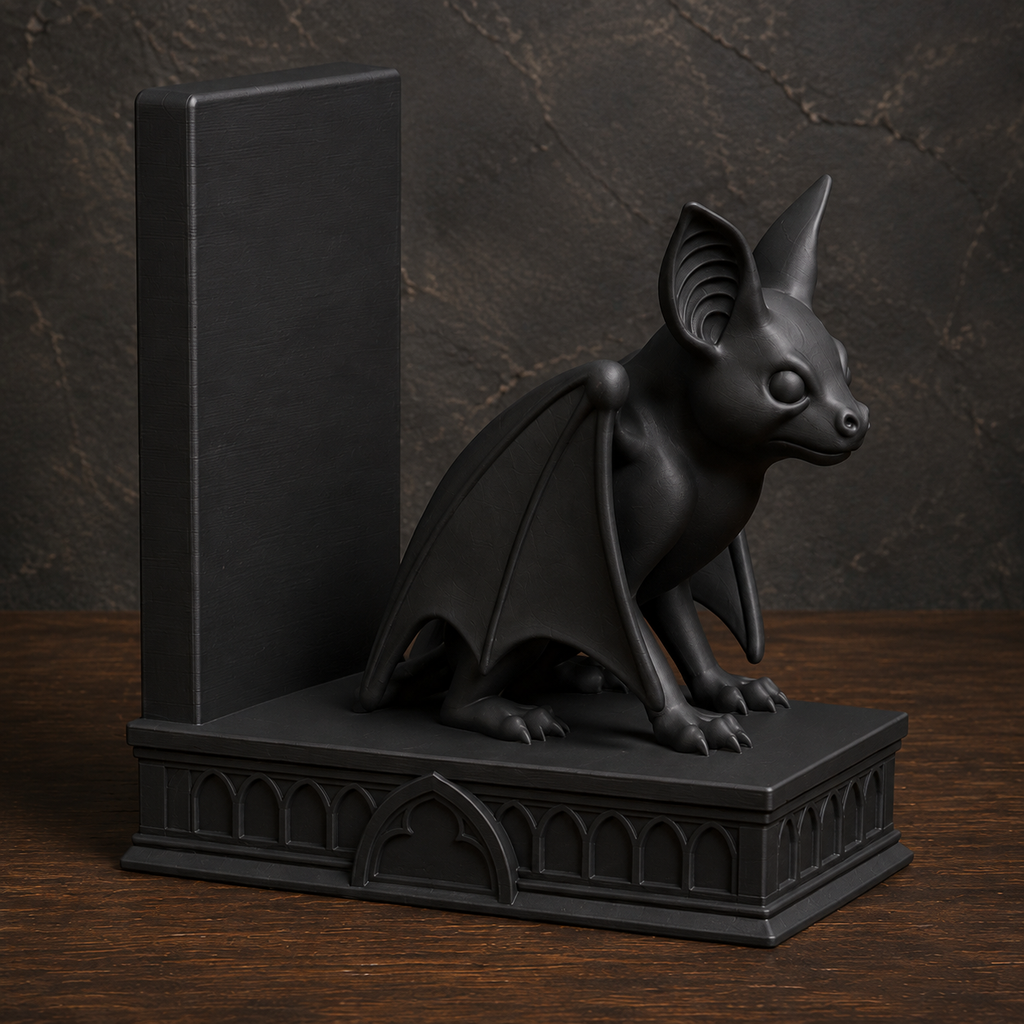 The Belfry Guard — Gothic Bat Bookend by Gremlin Relics