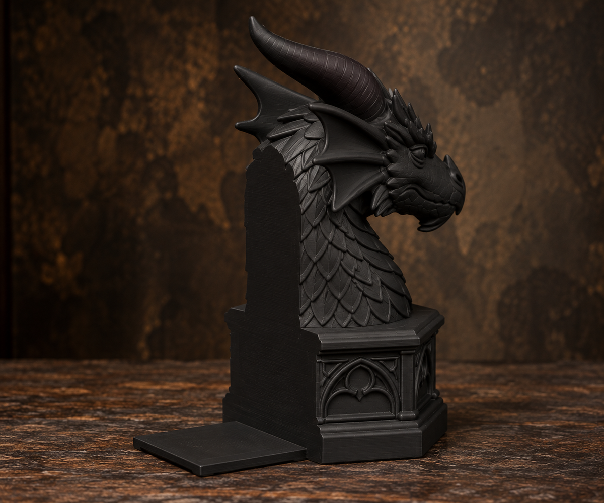 The Cloistered Drake — Dragon Cathedral Bookend by Gremlin Relics