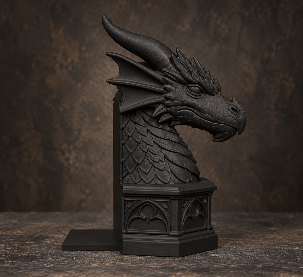 The Cloistered Drake — Dragon Cathedral Bookend by Gremlin Relics