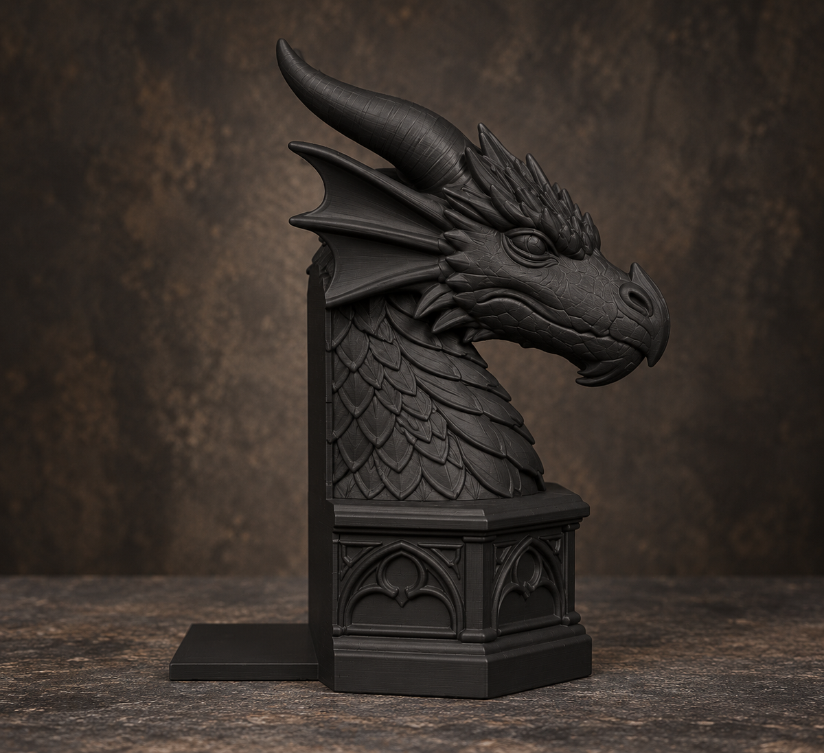 The Cloistered Drake — Dragon Cathedral Bookend by Gremlin Relics