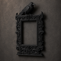 The Rook's Window — Gothic Crow Photo Frame by Gremlin Relics