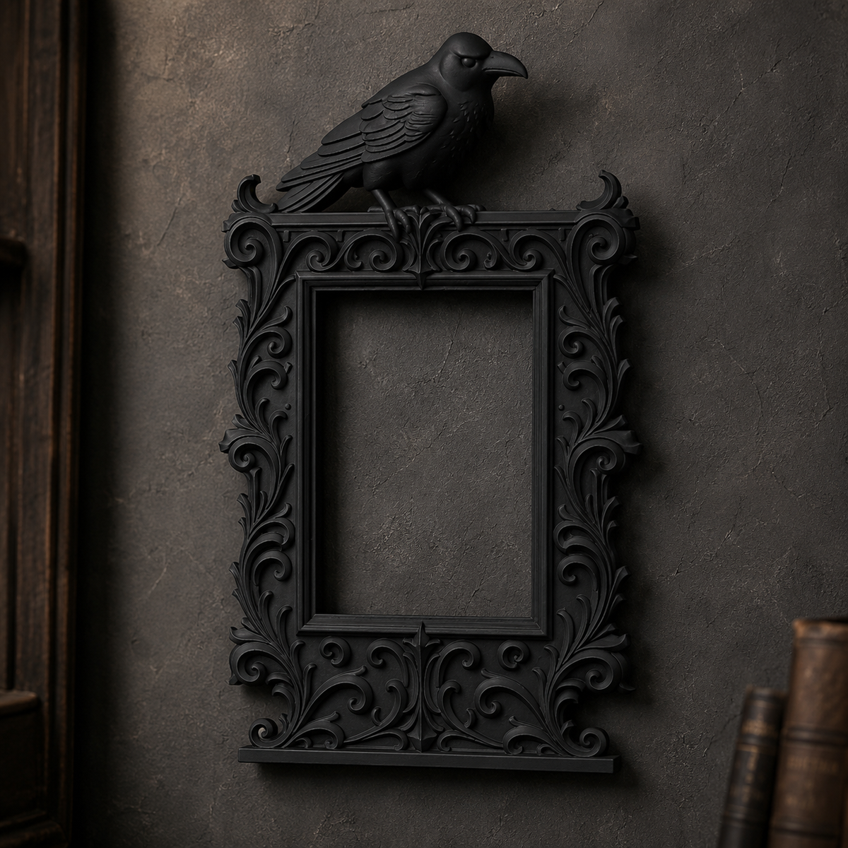 The Rook's Window — Gothic Crow Photo Frame by Gremlin Relics