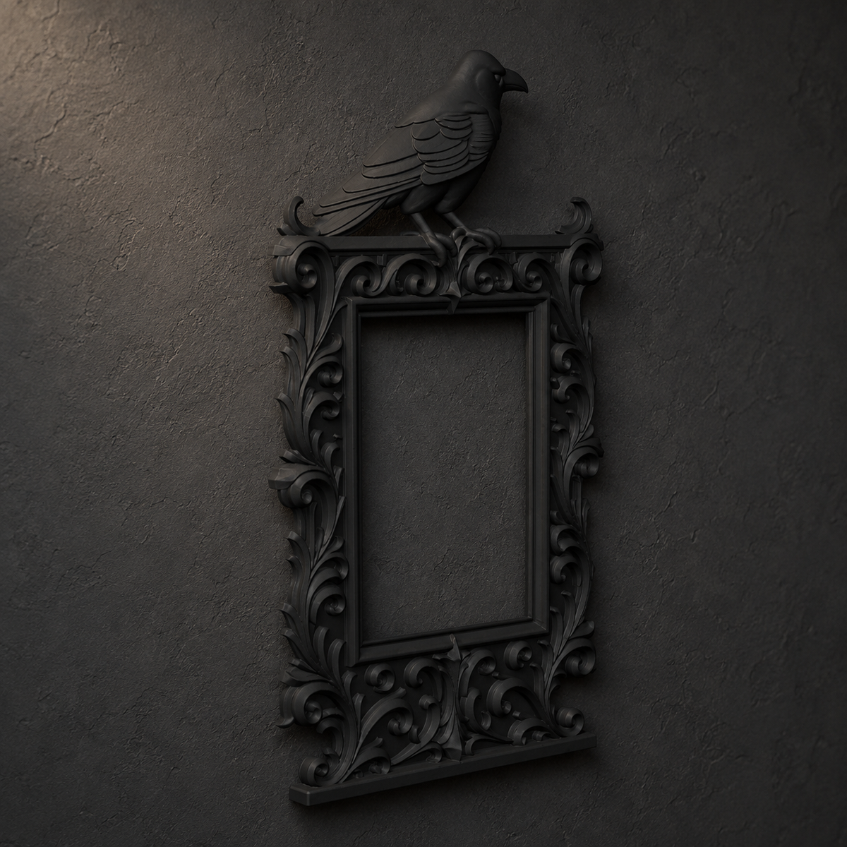 The Rook's Window — Gothic Crow Photo Frame by Gremlin Relics