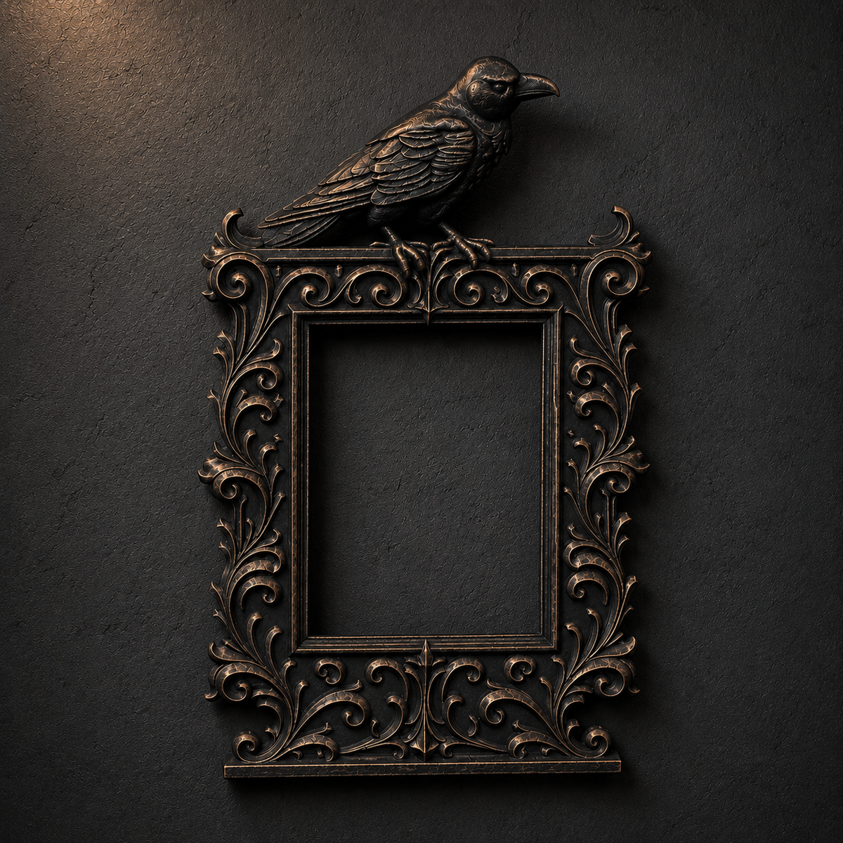 The Rook's Window — Gothic Crow Photo Frame by Gremlin Relics