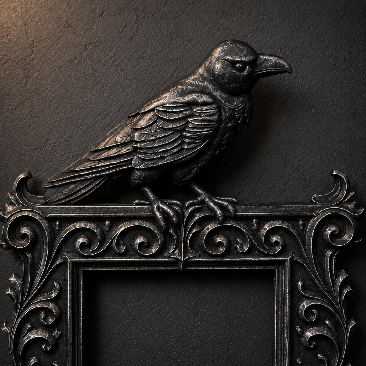 The Rook's Window — Gothic Crow Photo Frame by Gremlin Relics