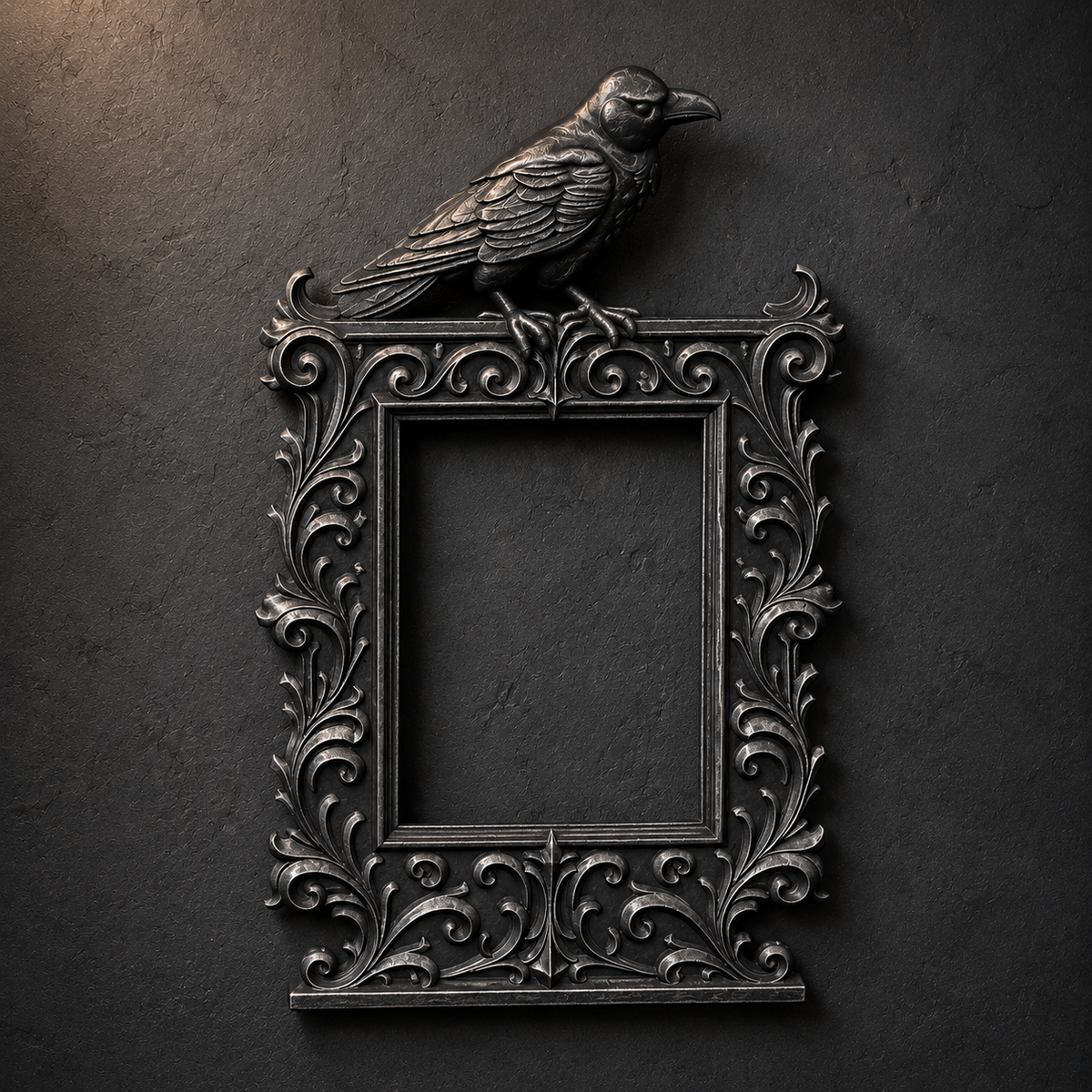 The Rook's Window — Gothic Crow Photo Frame by Gremlin Relics