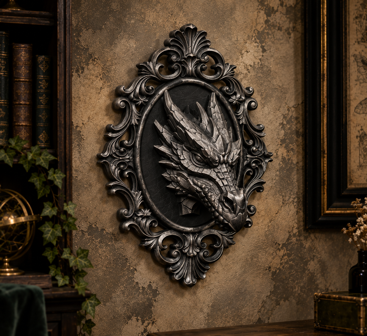 The Coiled Wyrm — Dragon Wall Plaque by Gremlin Relics