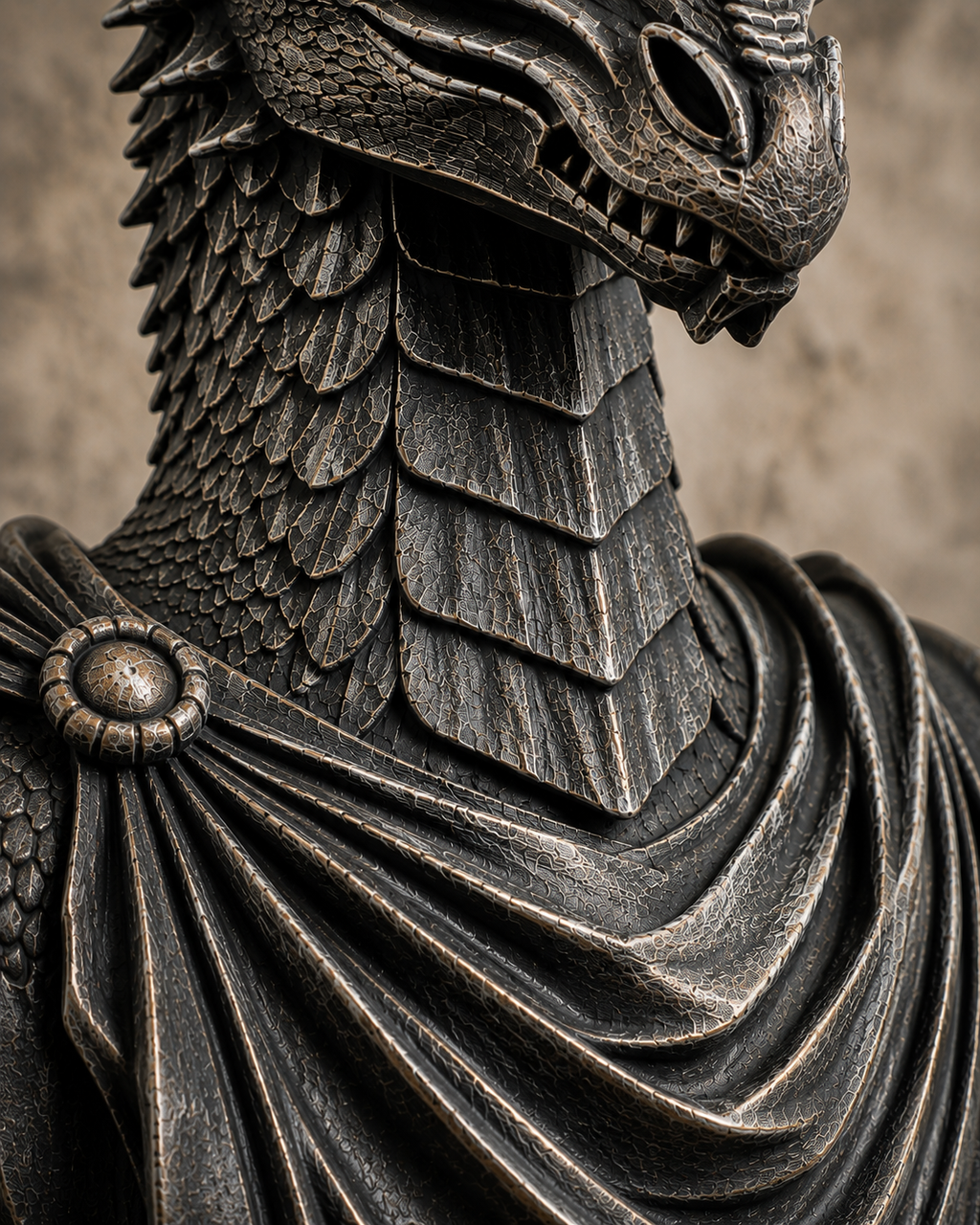 The Lorekeeper — Dragon Bust Statue by Gremlin Relics
