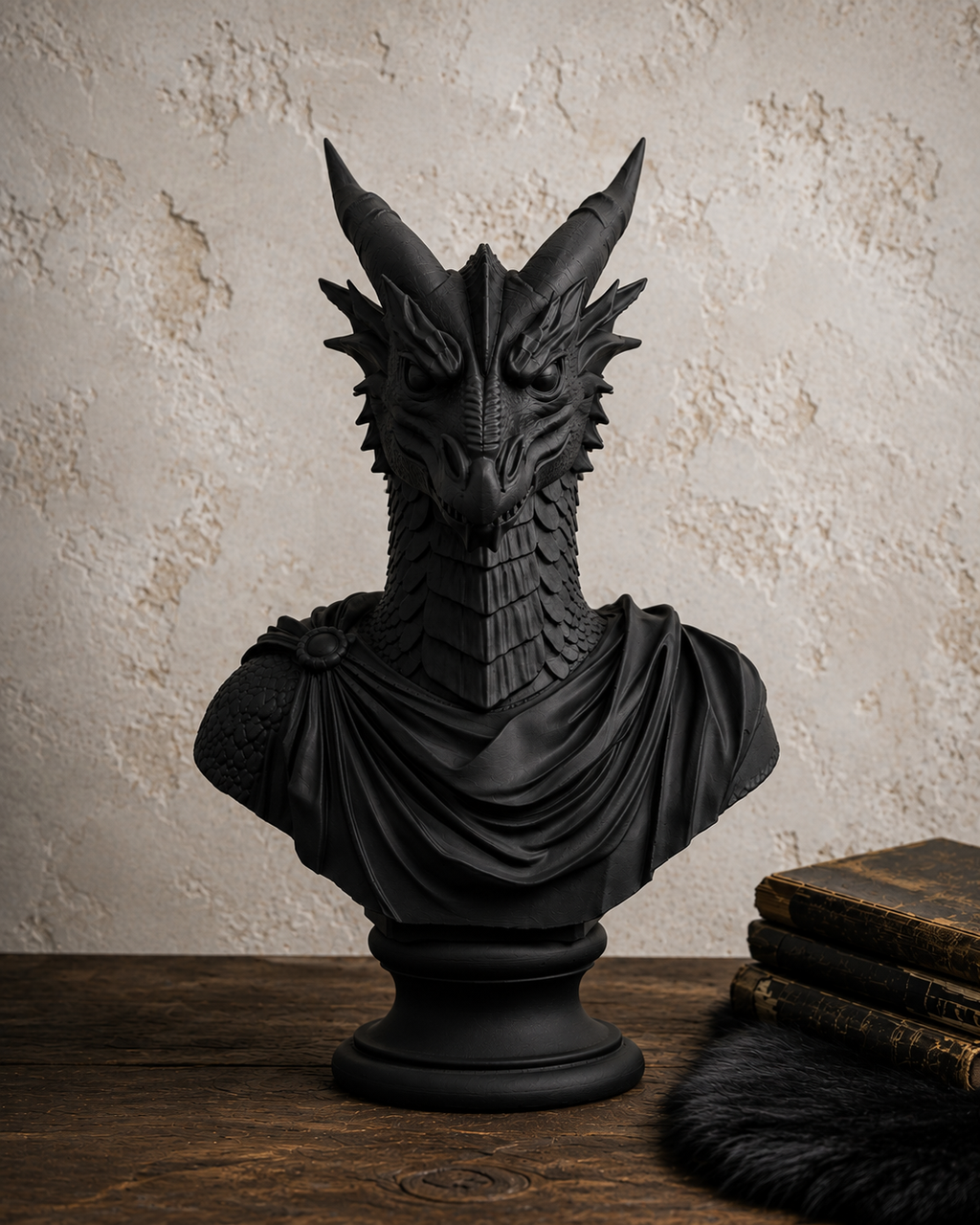 The Lorekeeper — Dragon Bust Statue by Gremlin Relics