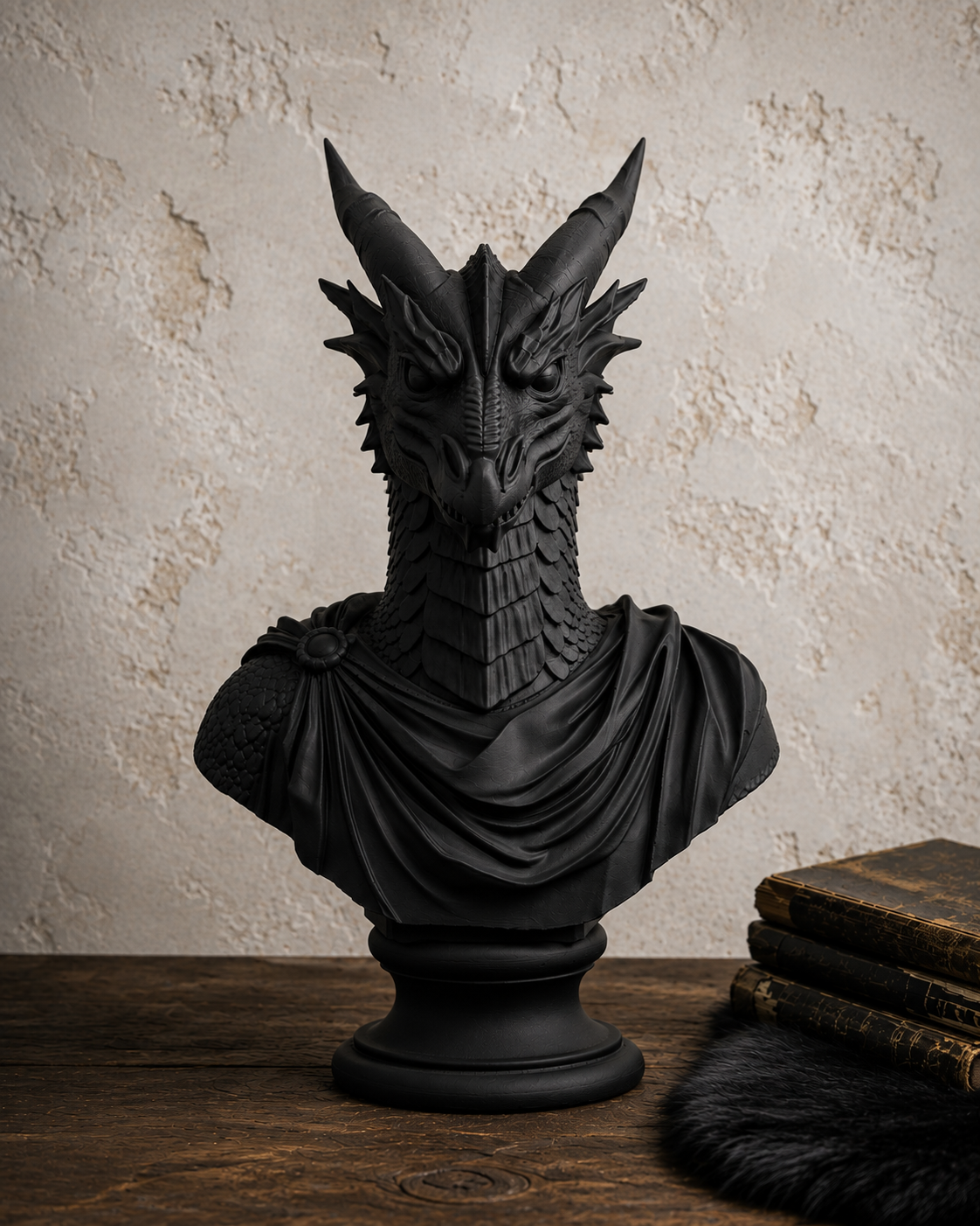 The Lorekeeper — Dragon Bust Statue by Gremlin Relics