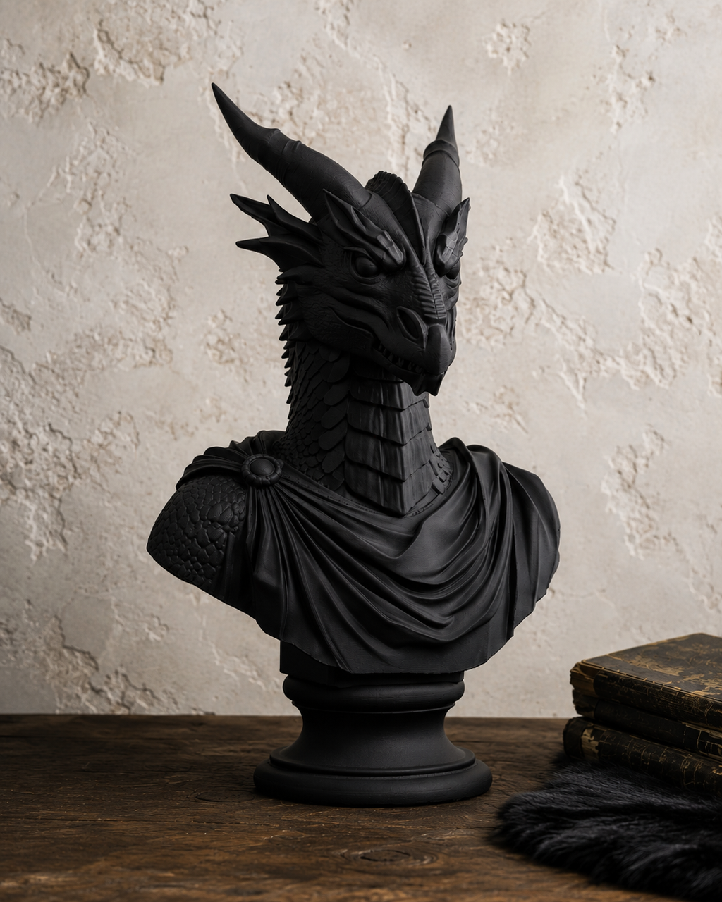 The Lorekeeper — Dragon Bust Statue by Gremlin Relics