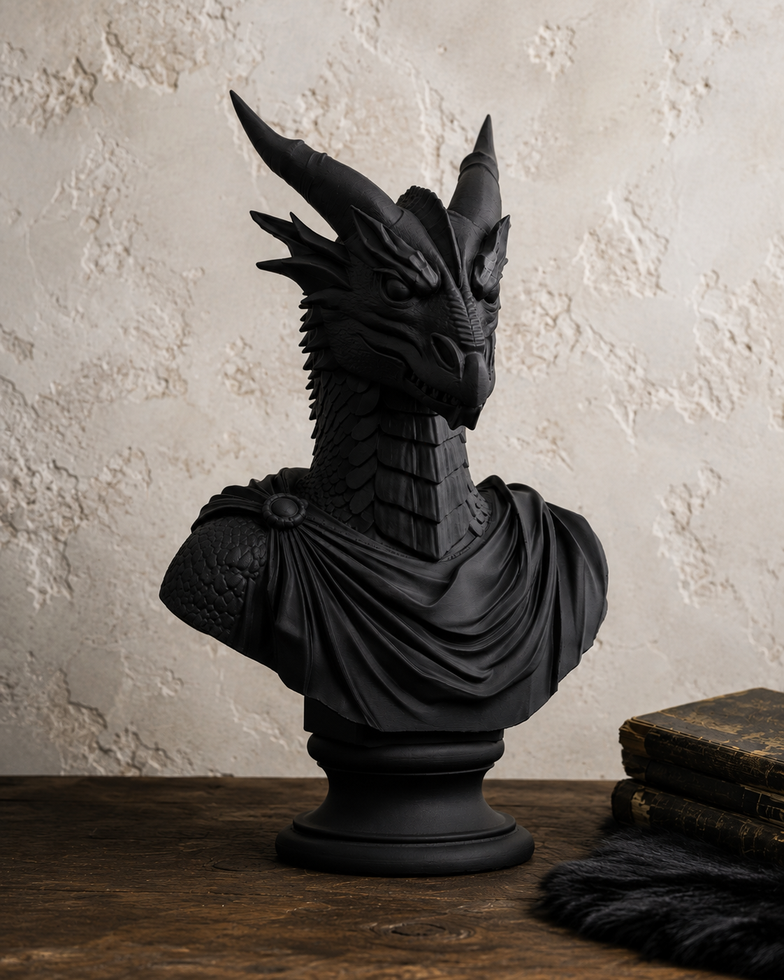 The Lorekeeper — Dragon Bust Statue by Gremlin Relics