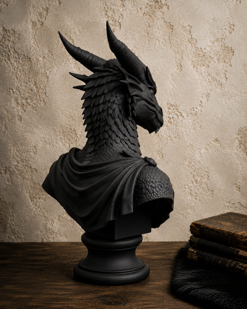 The Lorekeeper — Dragon Bust Statue by Gremlin Relics