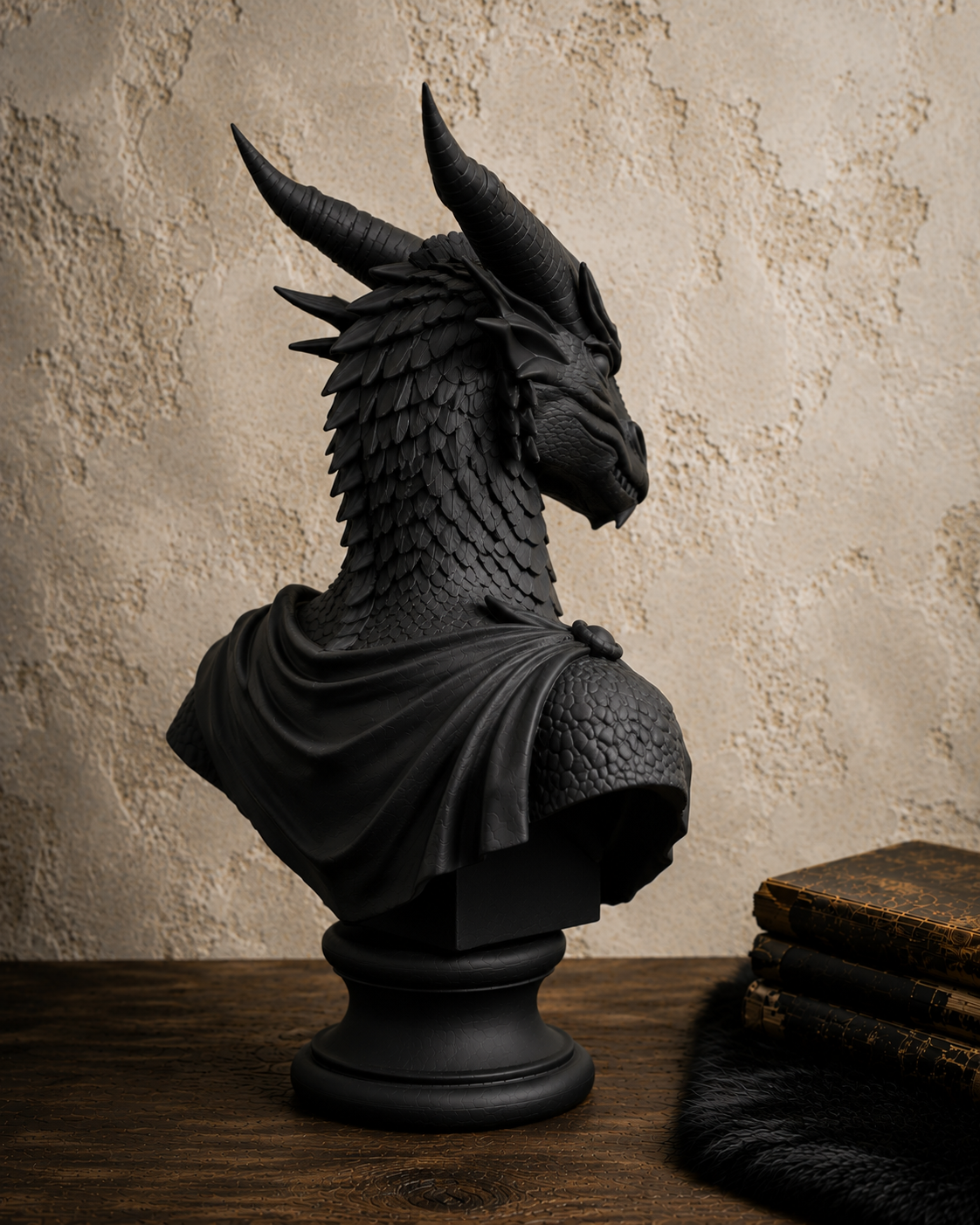 The Lorekeeper — Dragon Bust Statue by Gremlin Relics