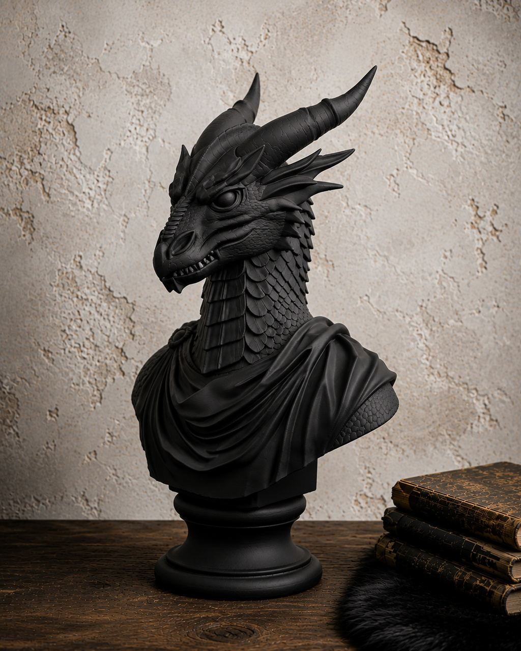 The Lorekeeper — Dragon Bust Statue by Gremlin Relics