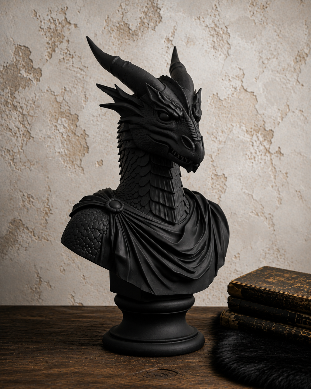 The Lorekeeper — Dragon Bust Statue by Gremlin Relics