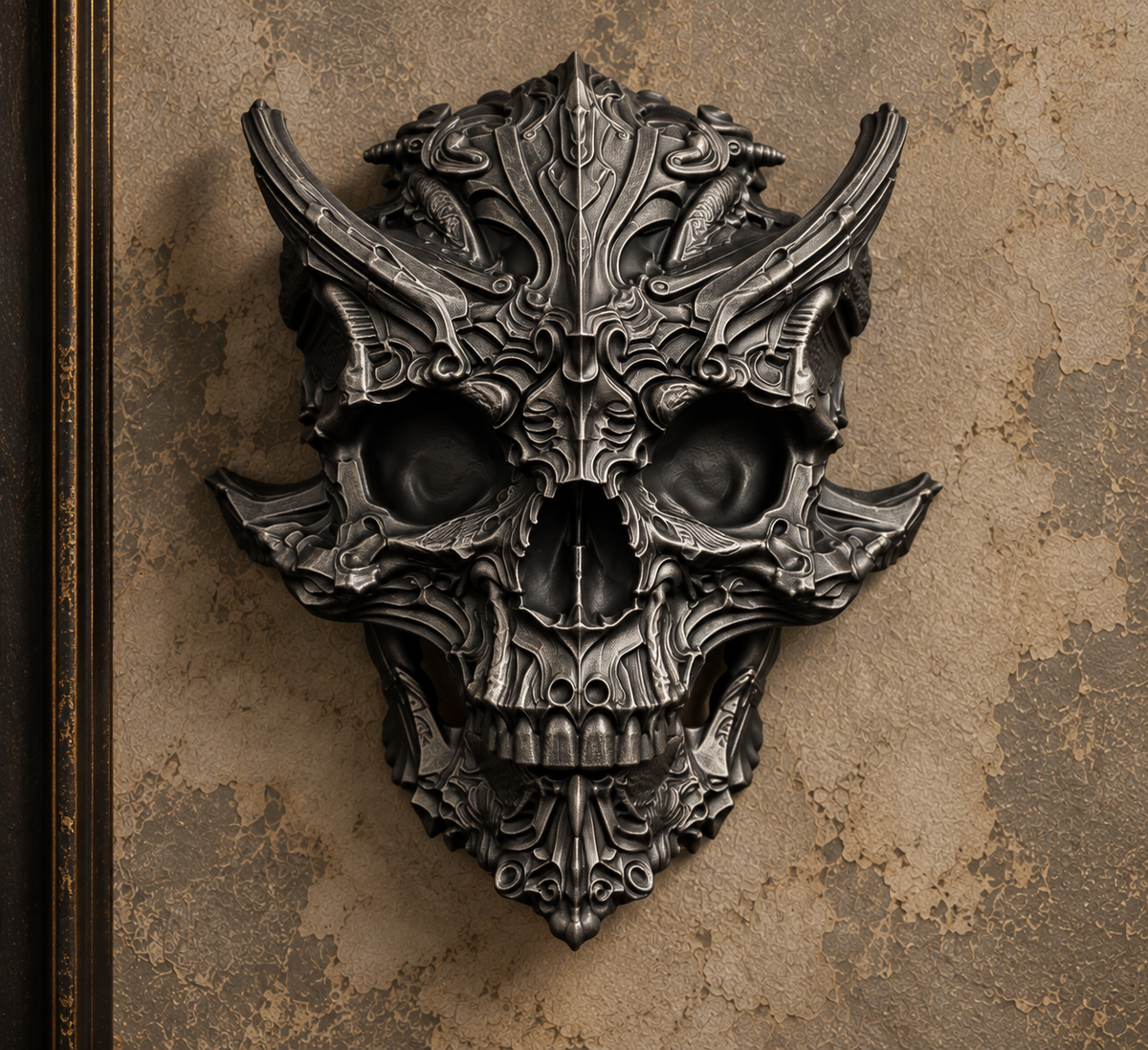 The Horned Relic — Demon Skull Wall Mount by Gremlin Relics
