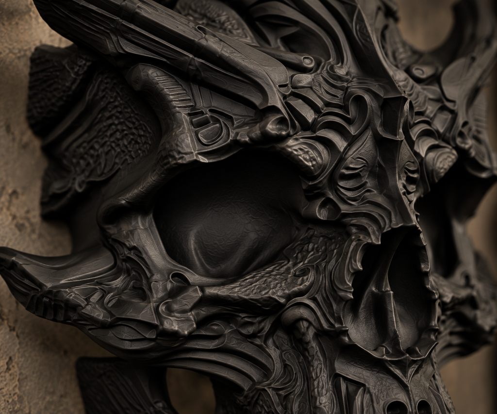 The Horned Relic — Demon Skull Wall Mount by Gremlin Relics