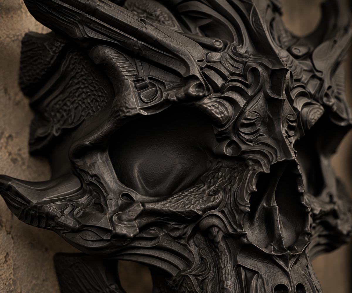 The Horned Relic — Demon Skull Wall Mount by Gremlin Relics