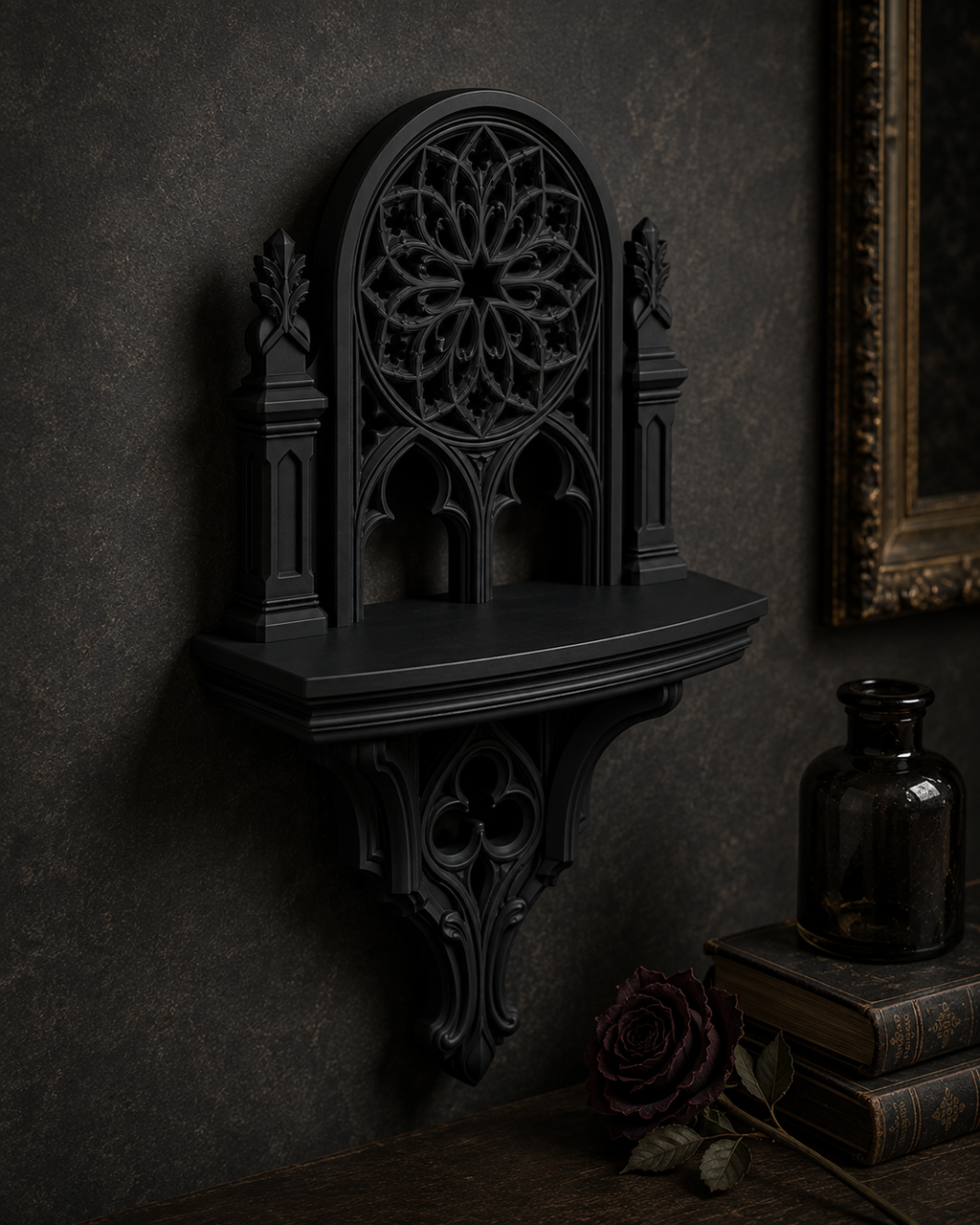 The Rose Chapel — Cathedral Wall Shelf by Gremlin Relics