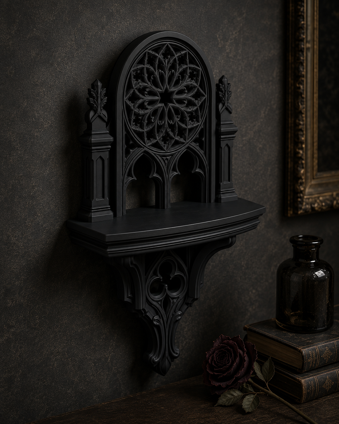 The Rose Chapel — Cathedral Wall Shelf by Gremlin Relics