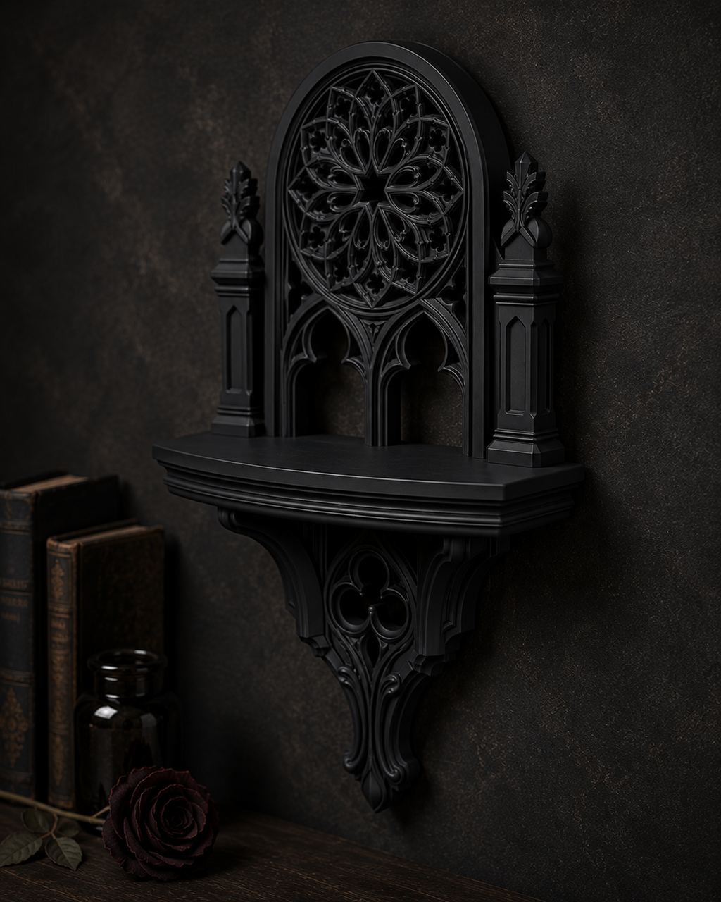 The Rose Chapel — Cathedral Wall Shelf by Gremlin Relics